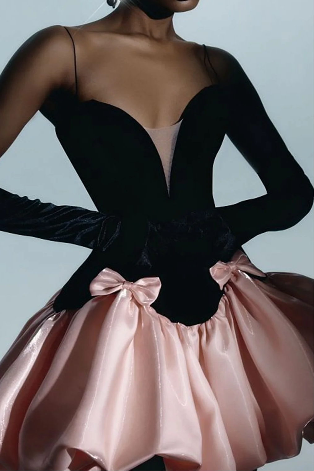 PROM DRESS |Elegant Backless Spaghetti Strap Mini Puffy Dress