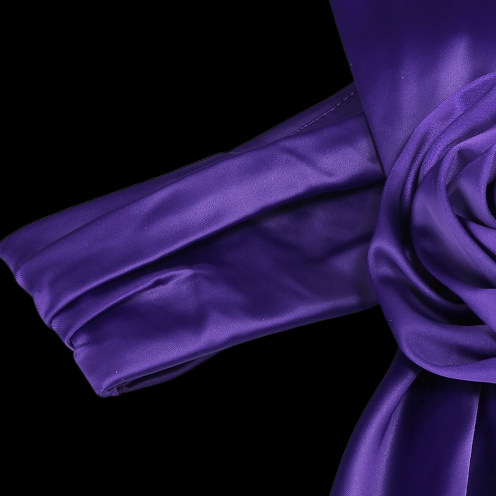 Robe de soirée en satin taille haute, dos nu, couleur unie, col licou