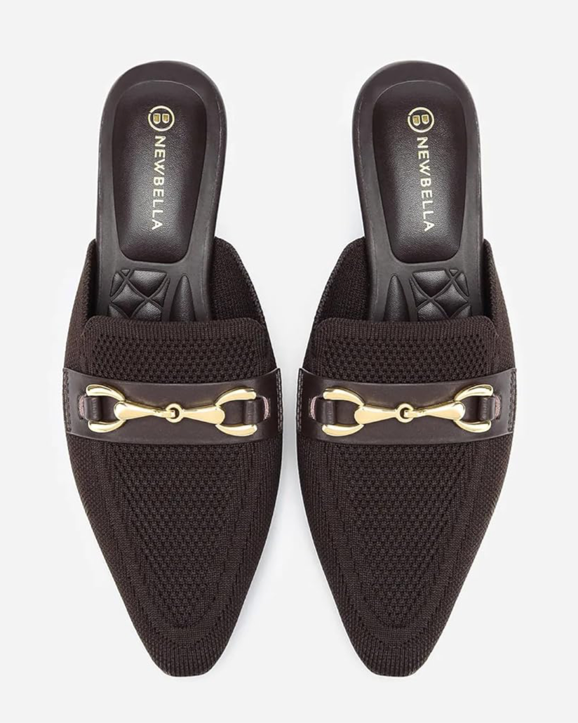 TRENDY STYLE |Wedge Mules 2.5in Mid Heel Pointed Toe Dressy Sandals