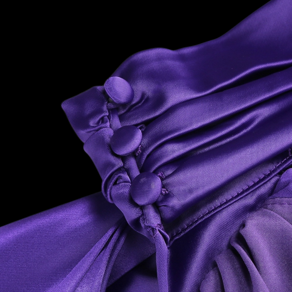 Robe de soirée en satin taille haute, dos nu, couleur unie, col licou