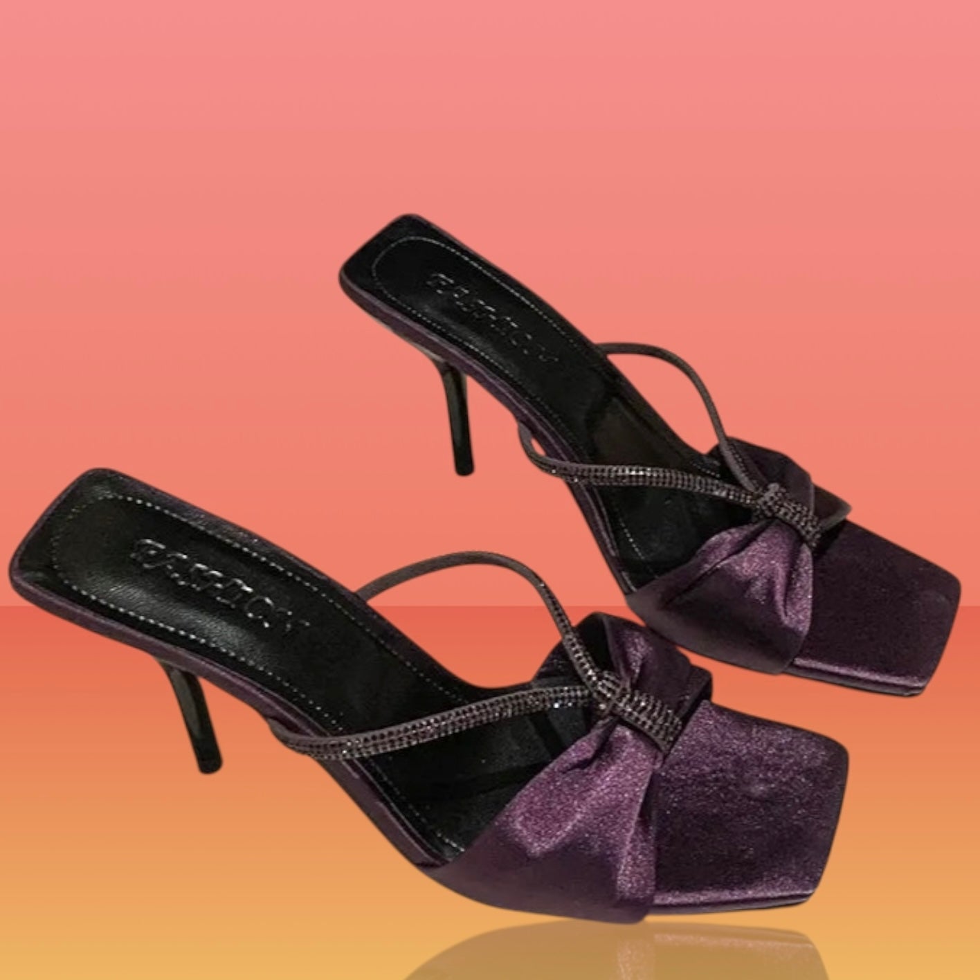 Rhinestone Mid Heel Sandals in 3 Colours