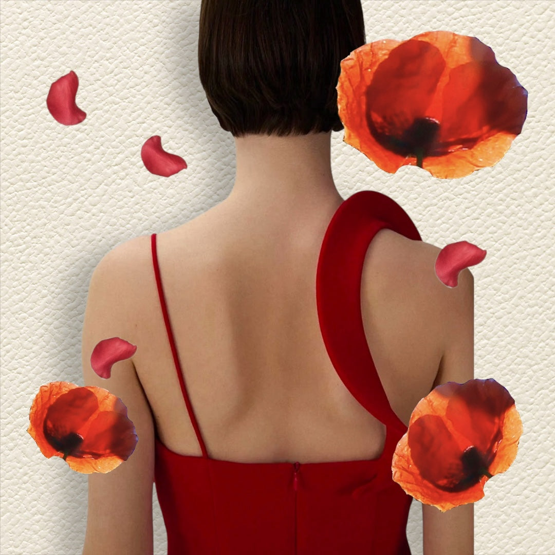 Chic Petal Dress in Red