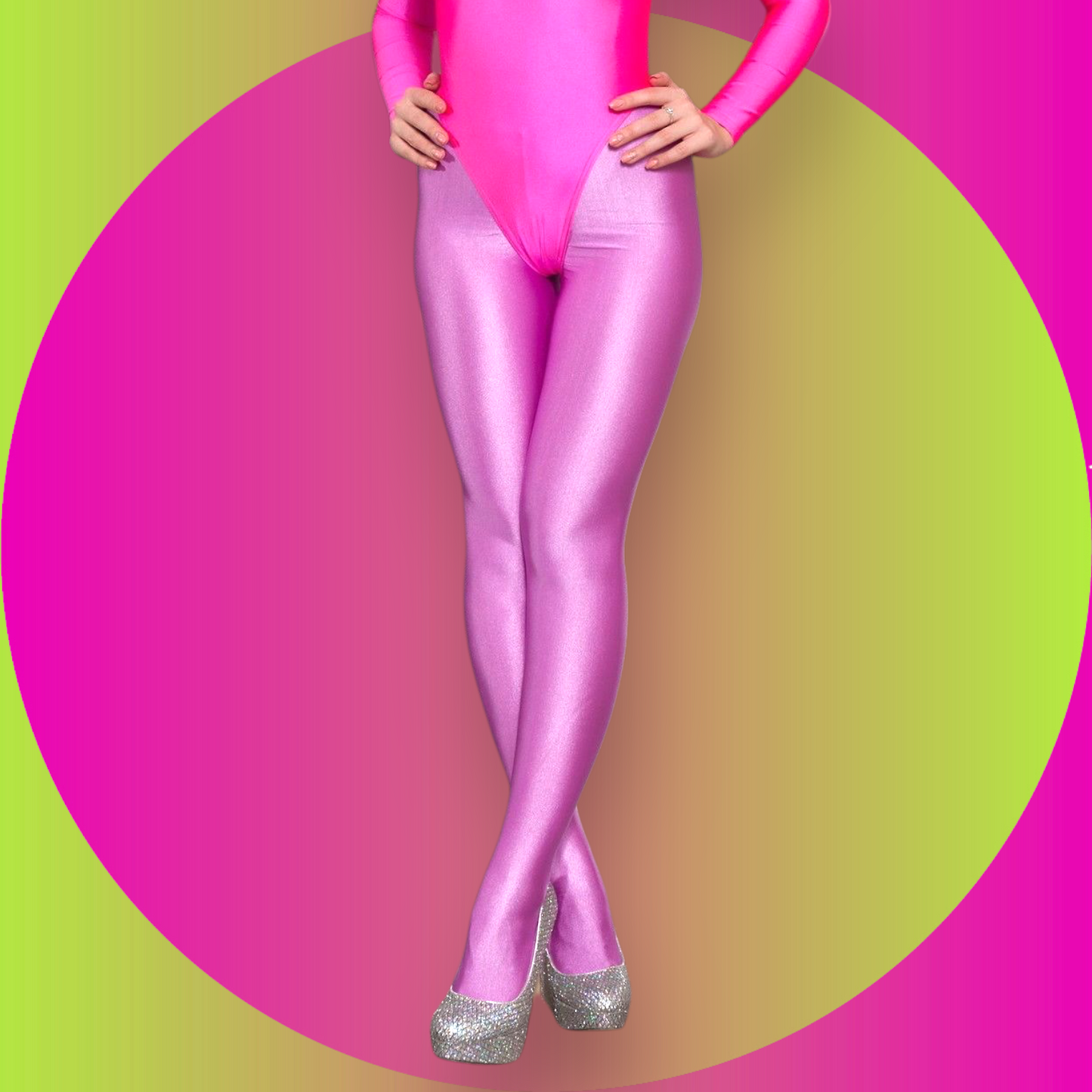 SINGER STAGE ACCESSORIES | Reflective Compression Shaping Semi Sheer Pantyhose in 9 Colours