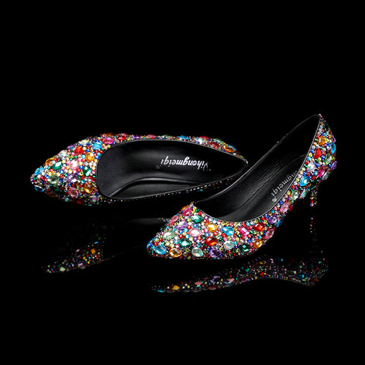 Multi Colored Gems 5cm High Heels (Custom-Made)