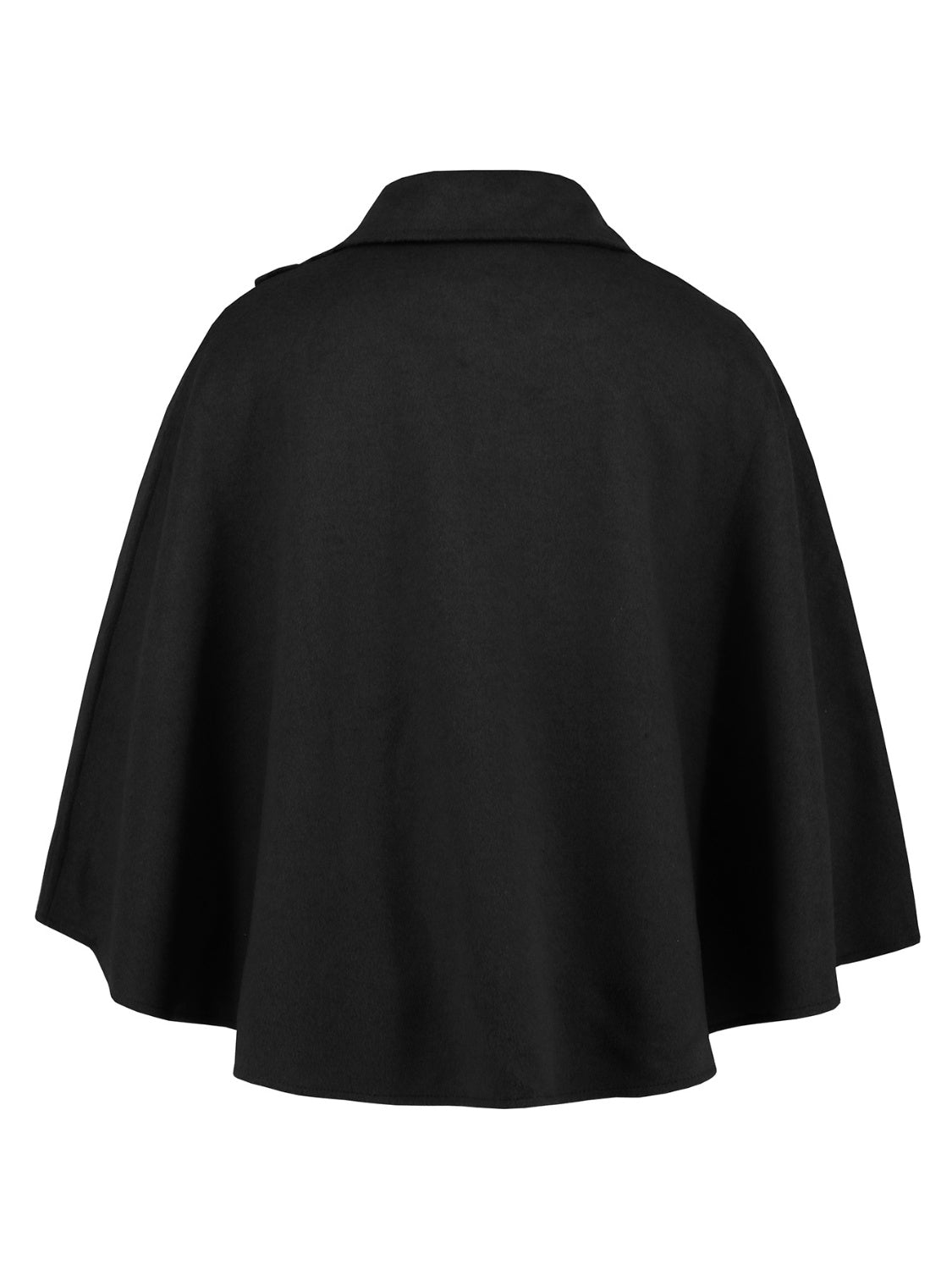 Elegant Cropped Cape with Collar in Red/Black