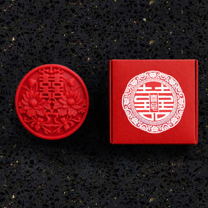 Festive Double Xi Word Soap Handmade Essential Oil Soap Wedding Soap Red Soap Gift Gift Box Wedding Gift Soap