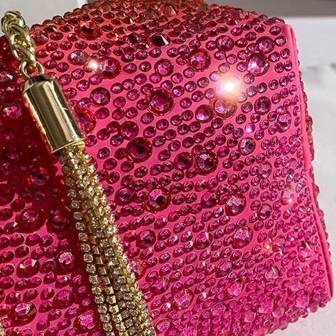 2025SS Rhinestone Crossbody Convertible Handbag in 3 Fashion Colours
