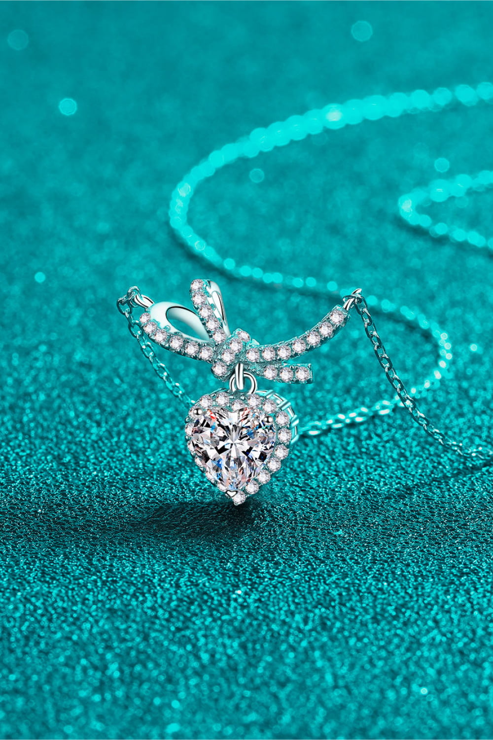 1 Carat Heart-Shaped Moissanite Pendant Necklace