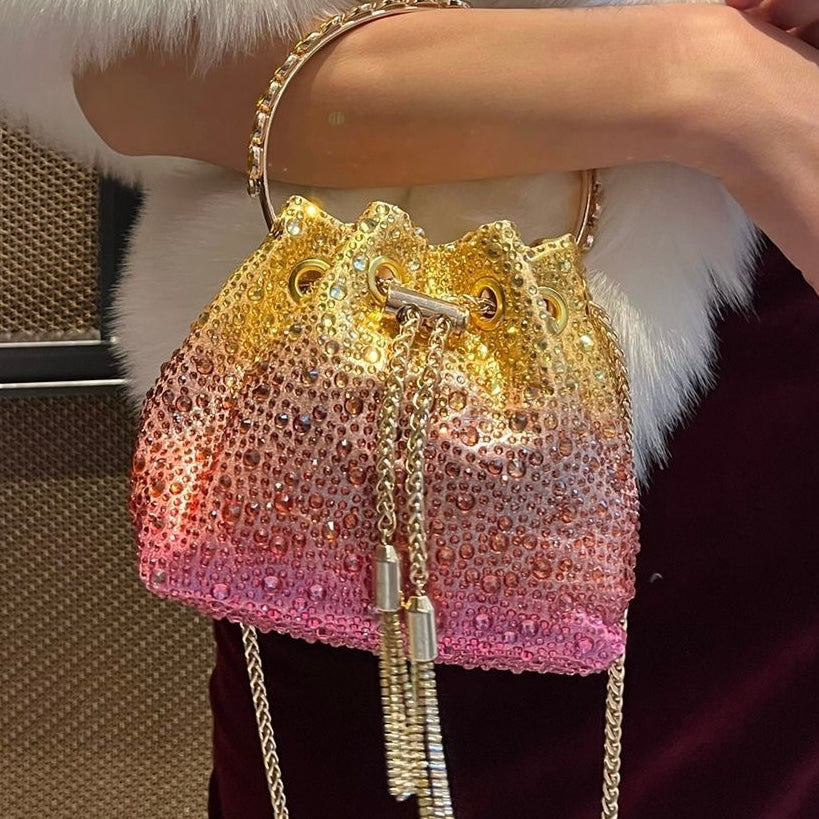 2025SS Rhinestone Crossbody Convertible Handbag in 3 Fashion Colours