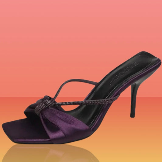 Rhinestone Mid Heel Sandals in 3 Colours