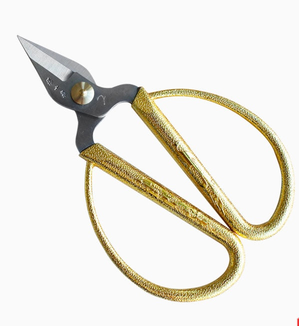 CHINESE WEDDING CEREMONY | Vintage Zhang Xiaoquan 張小泉 Alloy Golden Dragon And Phoenix Handle Manicure Scissors