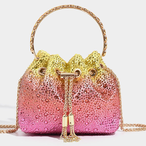 2025SS Rhinestone Crossbody Convertible Handbag in 3 Fashion Colours