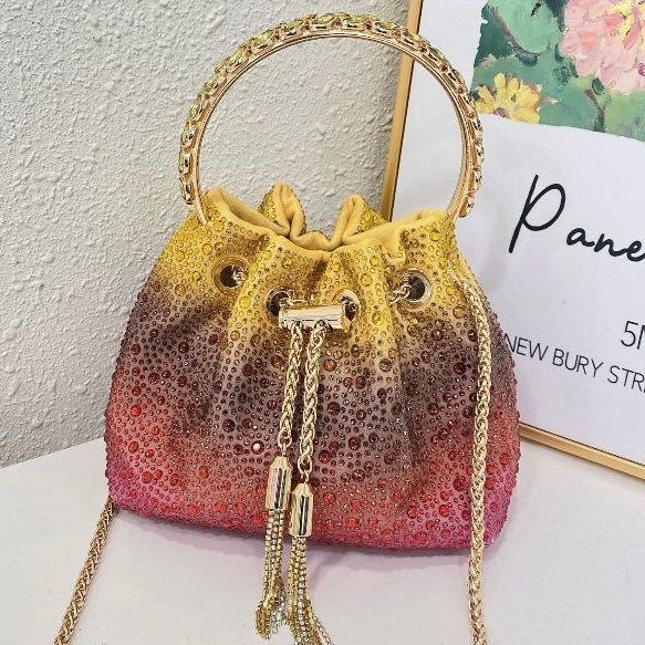 2025SS Rhinestone Crossbody Convertible Handbag in 3 Fashion Colours