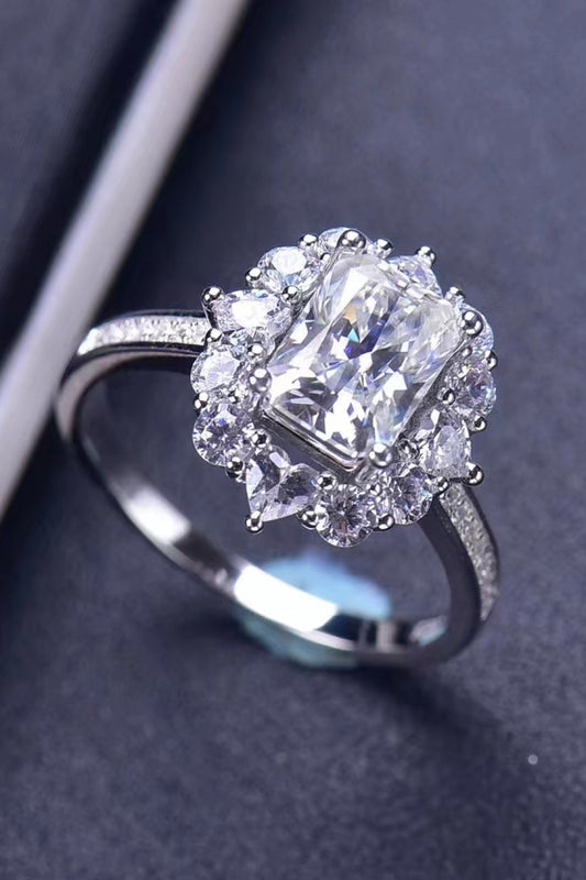 2 Carat Emerald Cut Moissanite Ring