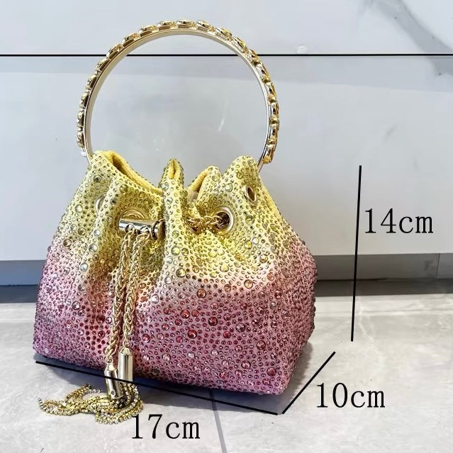 2025SS Rhinestone Crossbody Convertible Handbag in 3 Fashion Colours