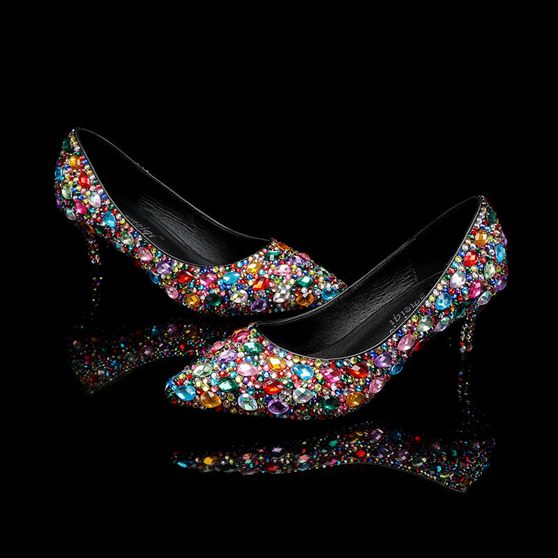 Multi Colored Gems 5cm High Heels (Custom-Made)