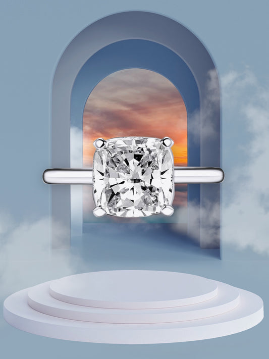 3.5 Carat Zircon 4-Prong Ring