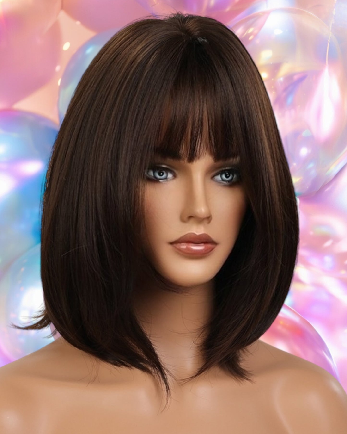 Short Bobo Synthetic Wigs 9''