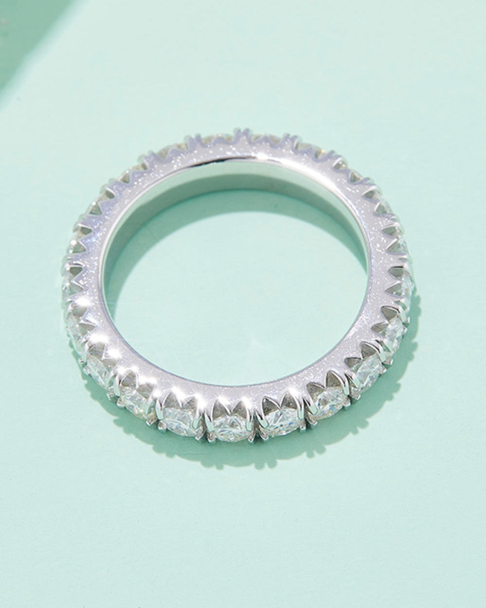 2.3 Carat Moissanite 925 Sterling Silver Eternity Ring