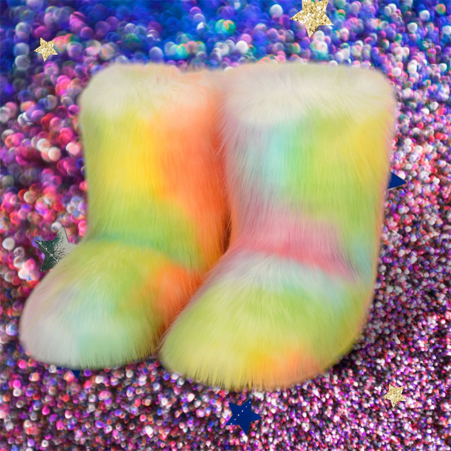 Cozy Fuzzy Platform Boots in 8 Colors