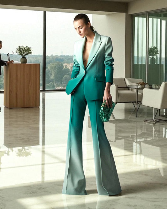 Gradient Color Designer Pant Suits in 2 Colours