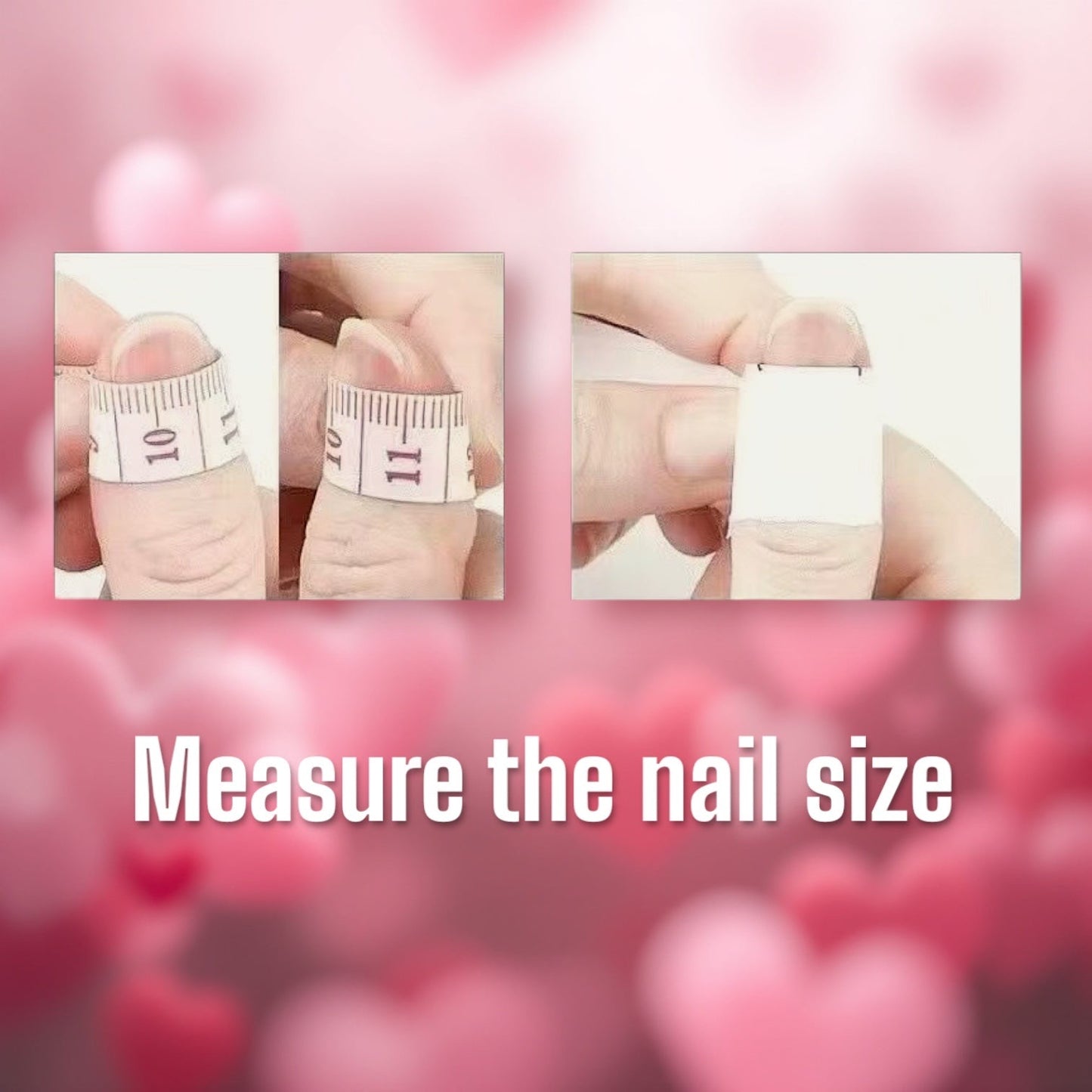 2025 Valentine’s LOVE Pink and Glitter Glue-On Fake Nail Set ($100 for 5 Sets)