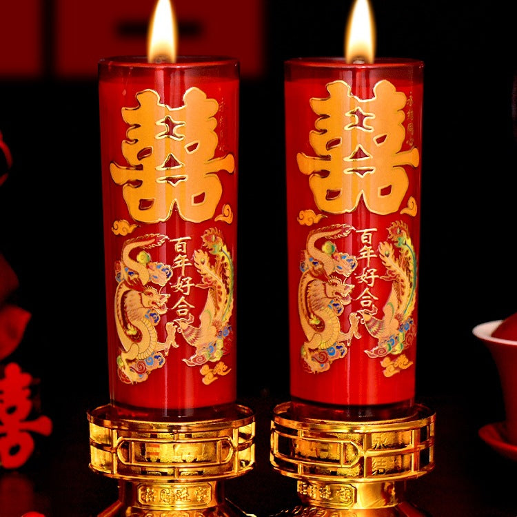 Wedding Candles, Wedding Dragon And Phoenix Candles, A Pair Of Wedding Candles, Engagement Candles, Red Wedding Candles, Wedding Room Candle Decoration