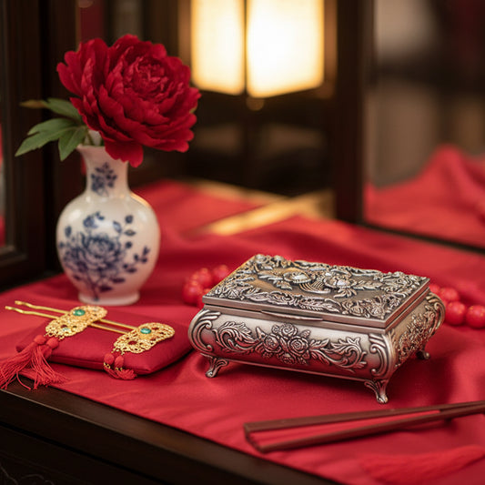 Creative Classical Fine Needle Storage Box High-end Wedding Needle Box Scissors Needle Set Storage Box Needle Bag