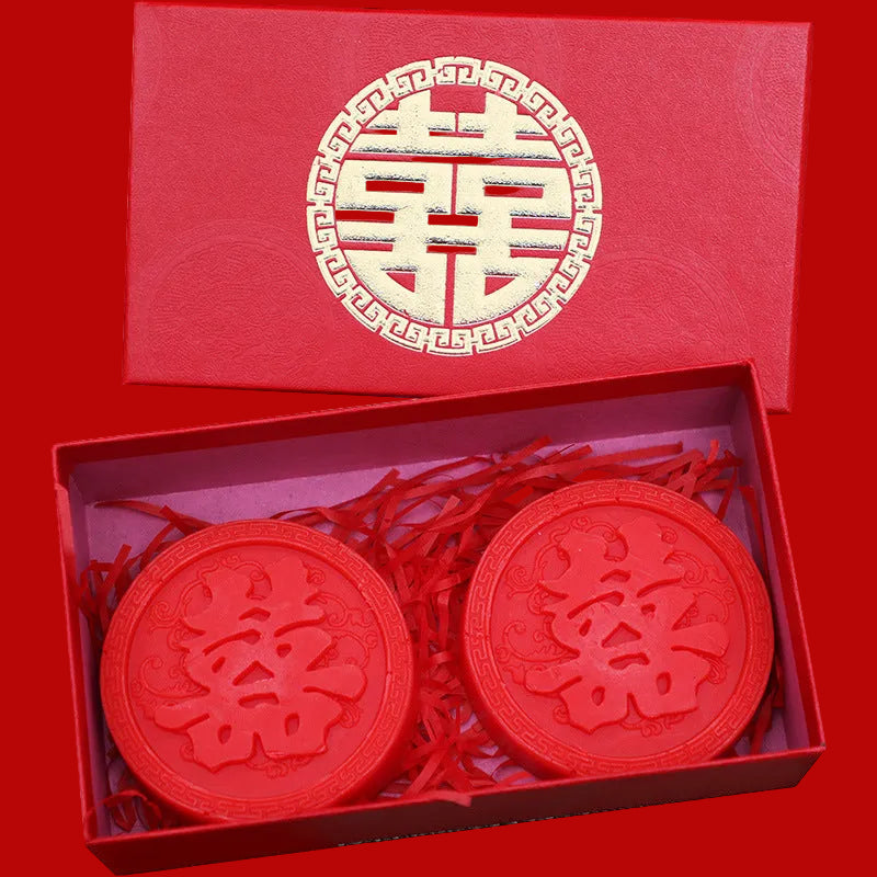 Wedding Soap Wedding Happy Word Handmade Soap New Companion Gift Happy Soap A Pair Of Gift Box Wedding Supplies