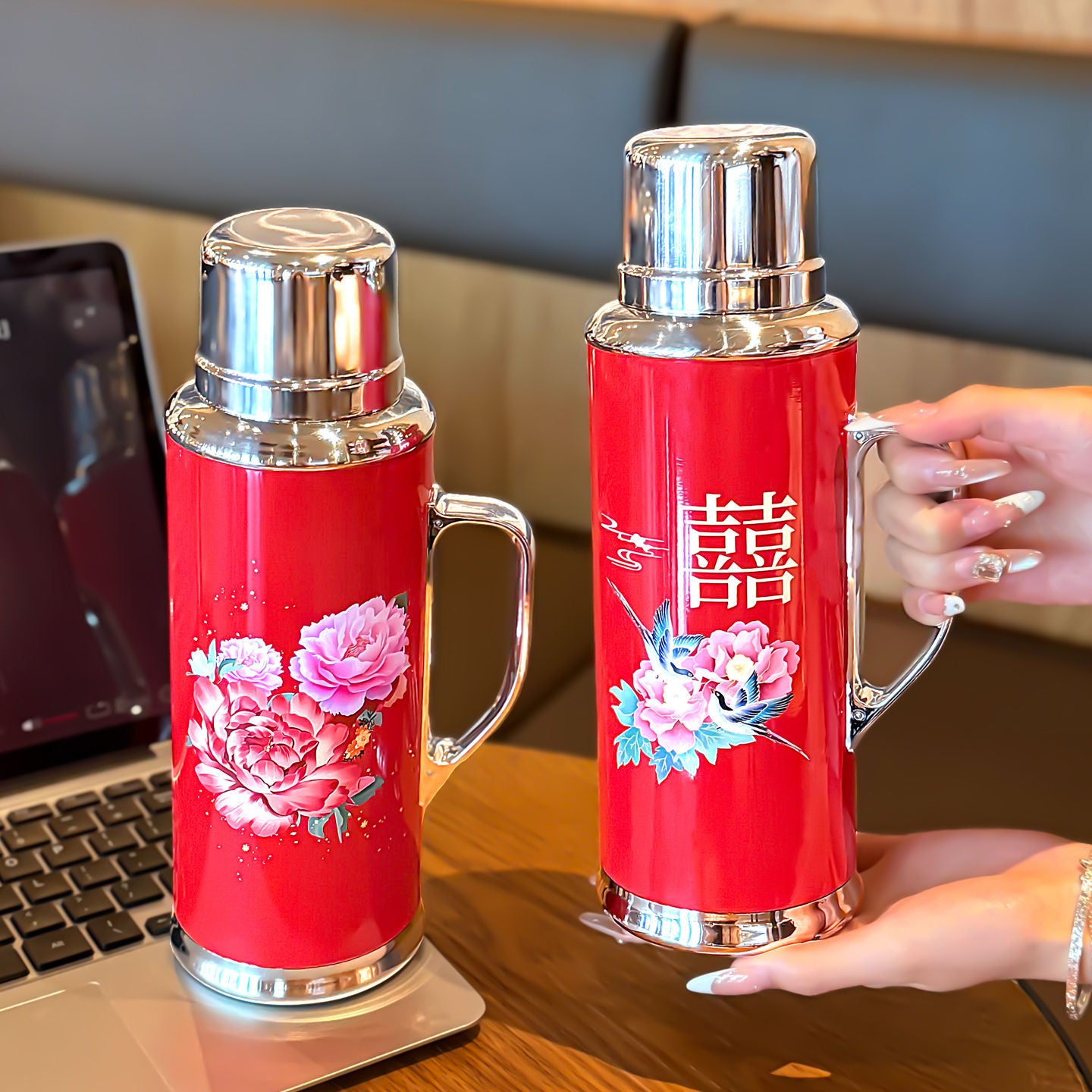 Wedding Gift Thermos Cup, Creative And Ugly, Retro Titanium Cup, High-End Practical Cup, Wedding Couple Cup