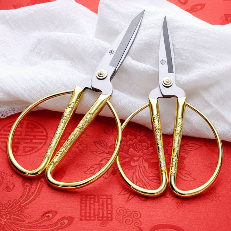 Zhang Xiaoquan Scissors Dragon And Phoenix Alloy Scissors Stainless Steel Household Tailor Thread Scissors Handmade Cross Stitch Paper Cut Scissors