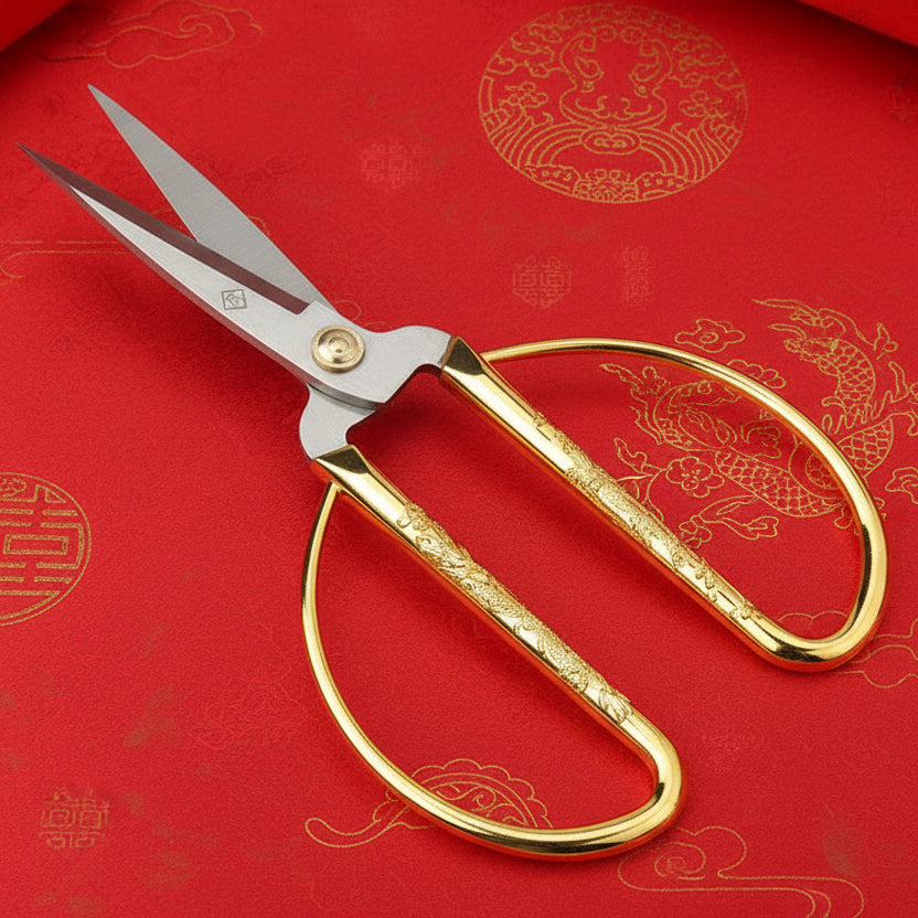 Zhang Xiaoquan Scissors Dragon And Phoenix Alloy Scissors Stainless Steel Household Tailor Thread Scissors Handmade Cross Stitch Paper Cut Scissors