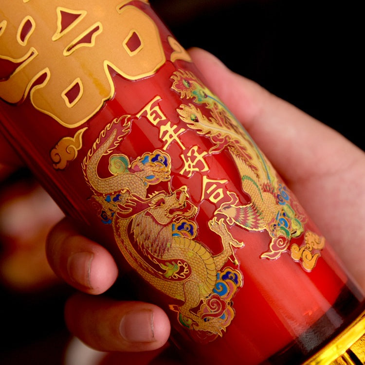 Wedding Candles, Wedding Dragon And Phoenix Candles, A Pair Of Wedding Candles, Engagement Candles, Red Wedding Candles, Wedding Room Candle Decoration