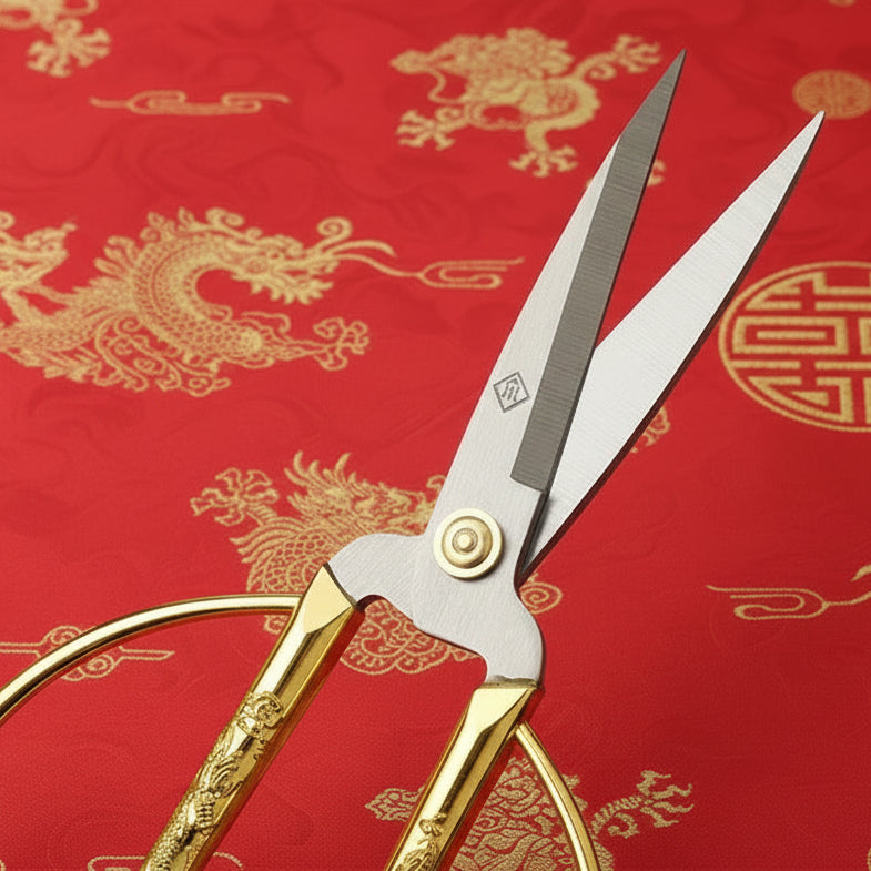 Zhang Xiaoquan Scissors Dragon And Phoenix Alloy Scissors Stainless Steel Household Tailor Thread Scissors Handmade Cross Stitch Paper Cut Scissors