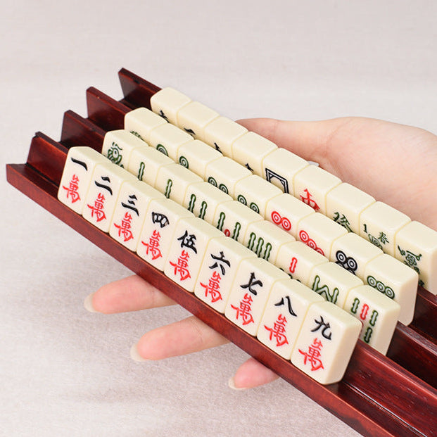 Yusheng Mahjong Tile Ruler Solid Wood Mahjong Rack 45cm L-Shaped Tile Organizing Ruler