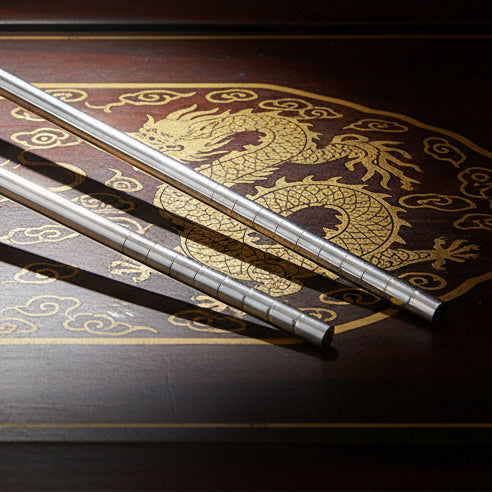 Dropshipping Bamboo Silver Chopsticks 999 Sterling Silver Household Solid Chopsticks Single And Double Chopsticks Silver Tableware