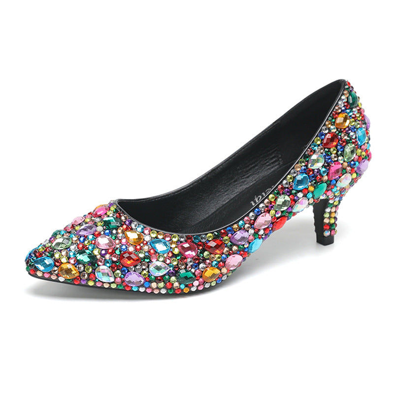 Multi Colored Gems 5cm High Heels (Custom-Made)