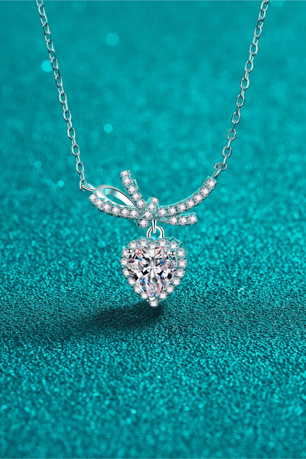 1 Carat Heart-Shaped Moissanite Pendant Necklace