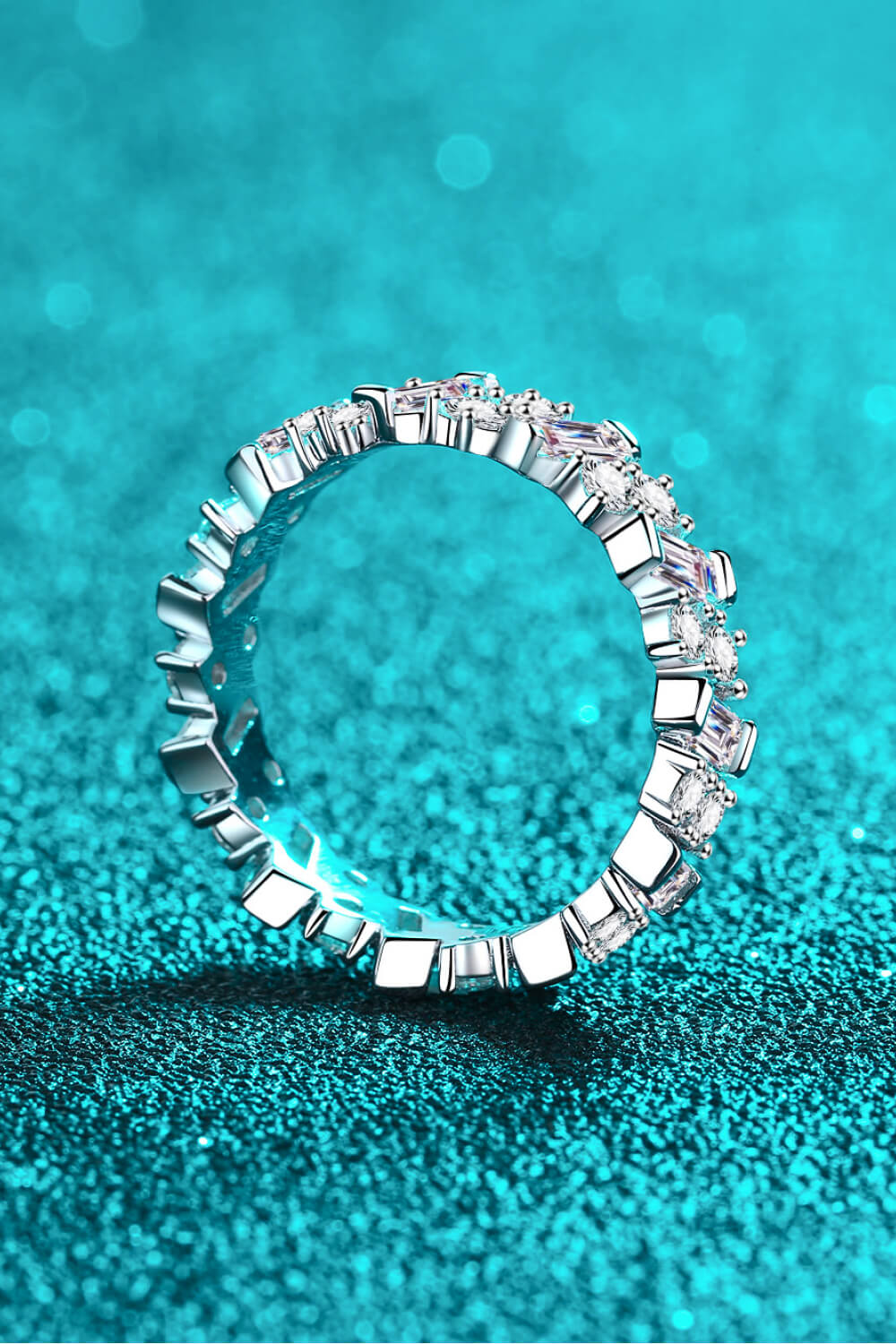 Chasing Love 925 Sterling Silver Moissanite Eternity Ring